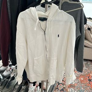 Polo Ralph Lauren Mens Jacket Size XL White Pony Zip up